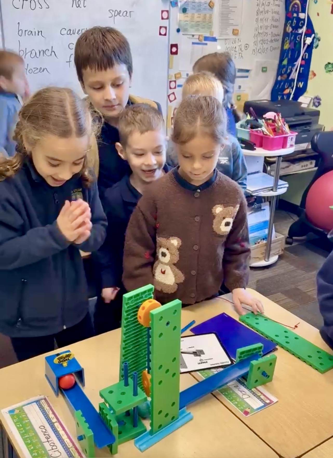Students are working on an engineering project